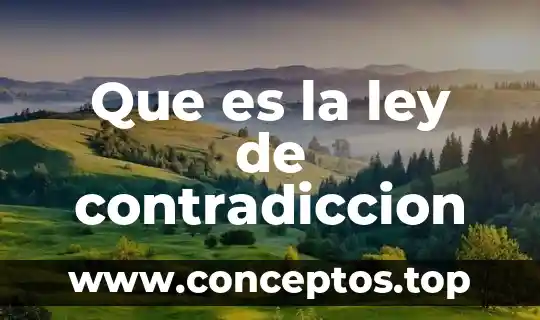 Que es la ley de contradiccion