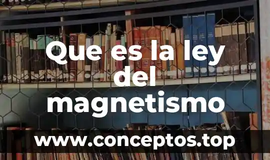 Que es magnetismo significado 5 Que es la ley del magnetismo