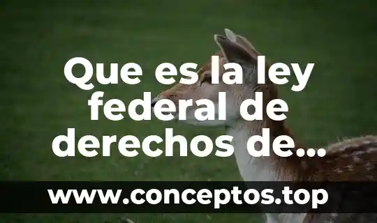 Que es la ley federal de derechos de agua