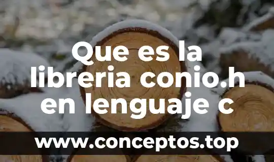 Que es la libreria conio.h en lenguaje c