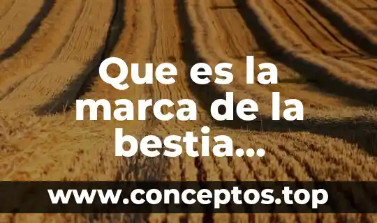 Nombre de la marca que es 7 Que es la marca de la bestia escatologia