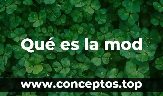 Qué es la mod