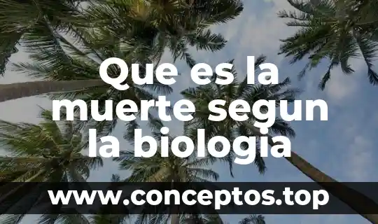 Que es la muerte segun la biologia
