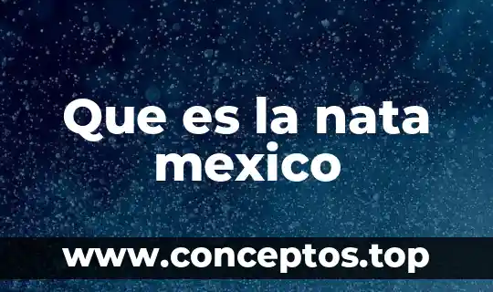 Que es la nata mexico