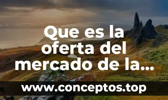 Conclusión de la ley de oferta y qué es oferta 6 Que es la oferta del mercado de la economia