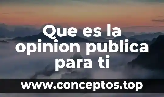 Que es fama publica gramatical 3 Que es la opinion publica para ti