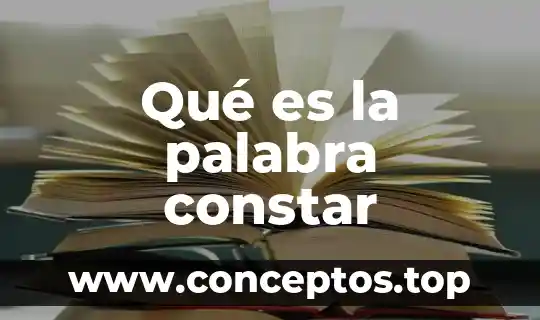Qué es la palabra como signo 3 Qué es la palabra constar