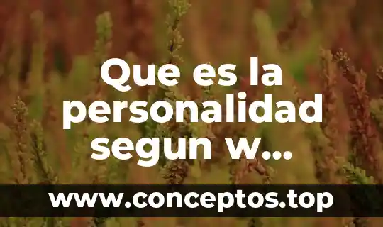 Que es la personalidad segun w allport