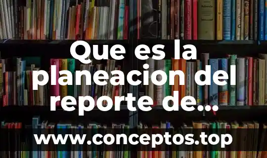 Que es la planeacion del reporte de investigacion
