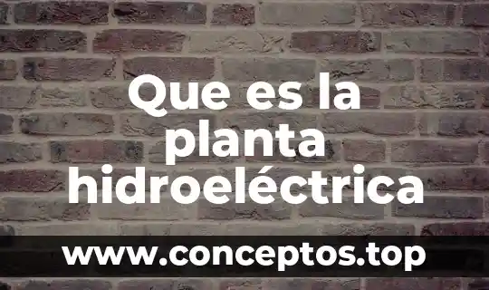 Que es la planta hidroeléctrica