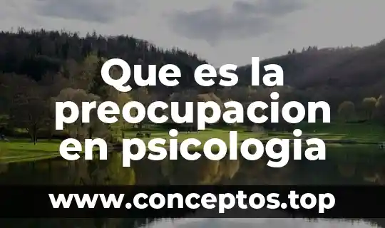 Psicología soviética que es 3 Que es la preocupacion en psicologia