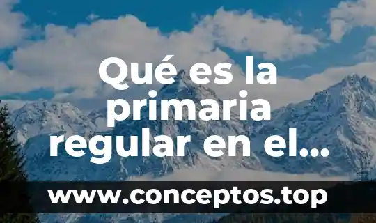 Qué es la primaria regular en el nuevo modelo educativo