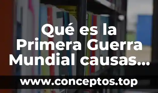 Qué es la Primera Guerra Mundial causas y consecuencias