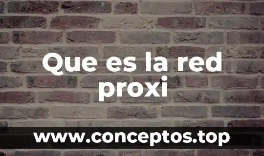 Que es la red proxi