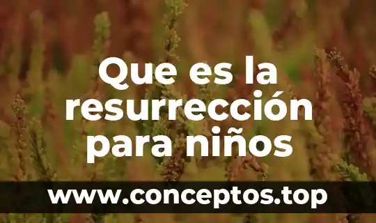 Que es la resurrección para niños