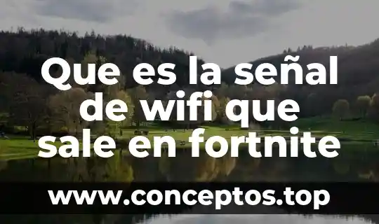 Que es la señal de wifi que sale en fortnite