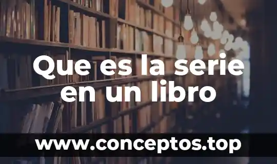 Que es la serie en un libro