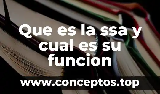 Que es la ssa y cual es su funcion