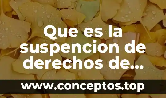 Que es la suspencion de derechos de caracter sucesorio