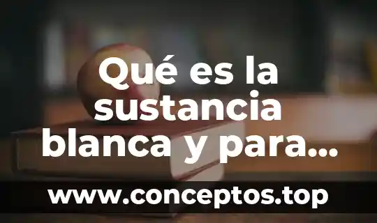 Que es una sustancia elemento y compuesto 8 Qué es la sustancia blanca y para qué sirve