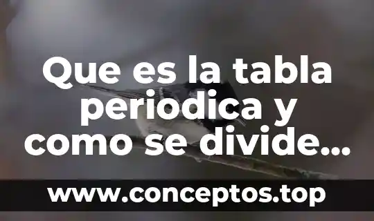 Que es la tabla periodica y como se divide yahoo