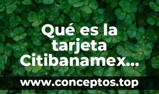 Qué es la tarjeta Citibanamex perfiles azul