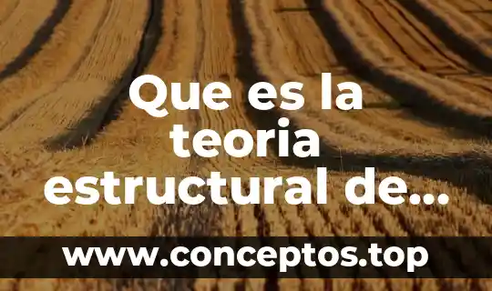 Que es la teoria estructural de la infancia