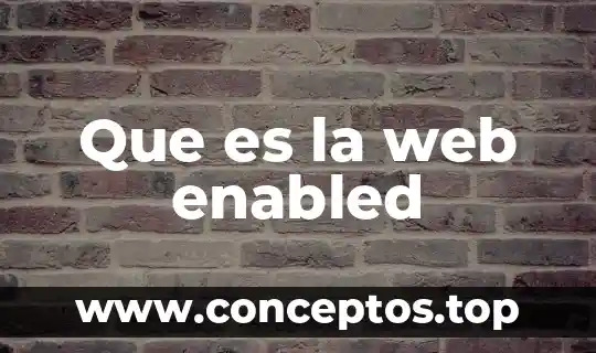 Que es la web enabled