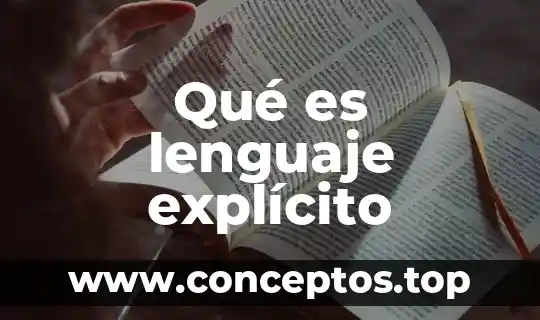 Qué es lenguaje explícito