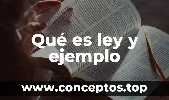 Qué es ley y ejemplo