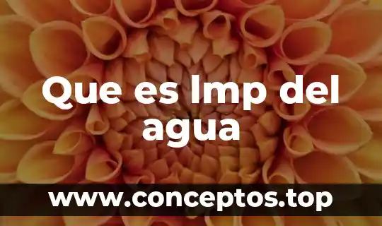 Que es lmp del agua