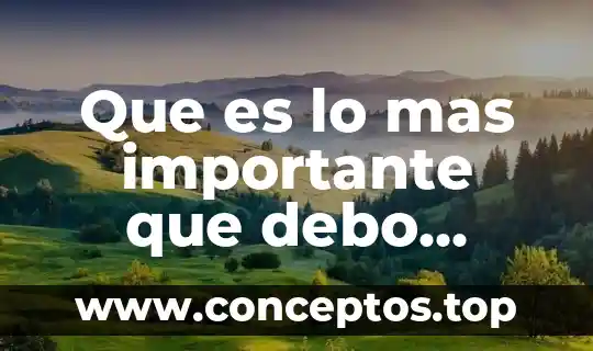Cv que es en agua 7 Que es lo mas importante que debo poner el cv