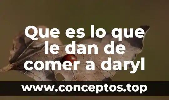 Que es lo que le dan de comer a daryl