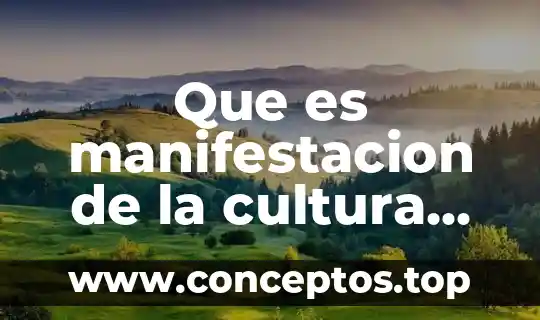 Que es manifestacion de la cultura en diferentes sociedades