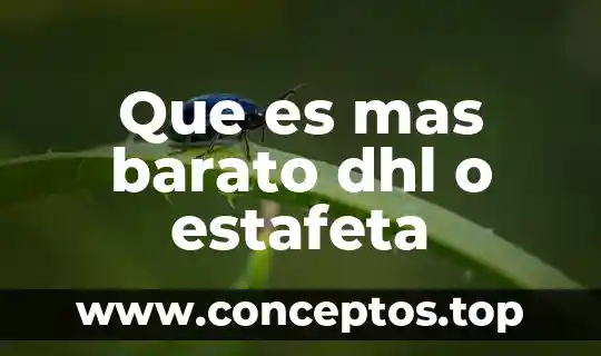 Que es mas barato dhl o estafeta