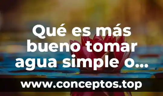 Qué es más bueno tomar agua simple o té verde