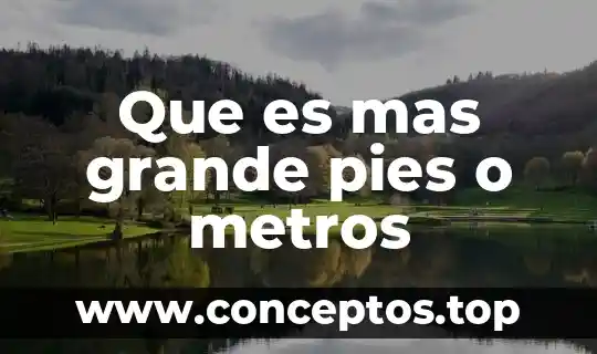 Que es mas grande pies o metros