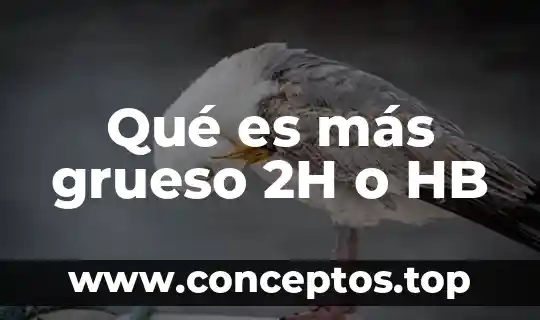 Qué es más grueso 2H o HB