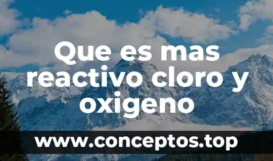 Que es el control de calidad del agua grado reactivo 5 Que es mas reactivo cloro y oxigeno