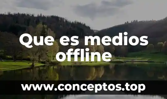 Que es medios offline