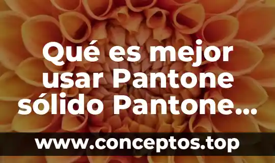 Qué es mejor usar Pantone sólido Pantone CMYK