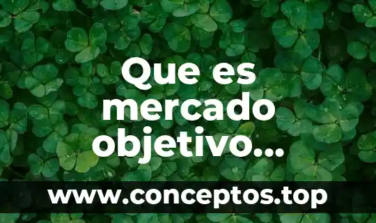 Que es mercado objetivo autores