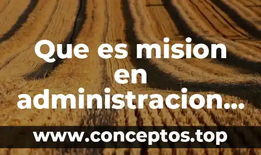 Que es mision en administracion ejemplos