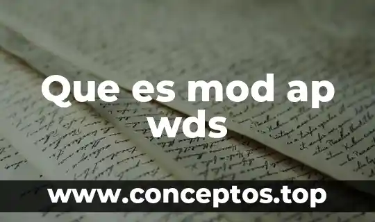 Que es mod ap wds