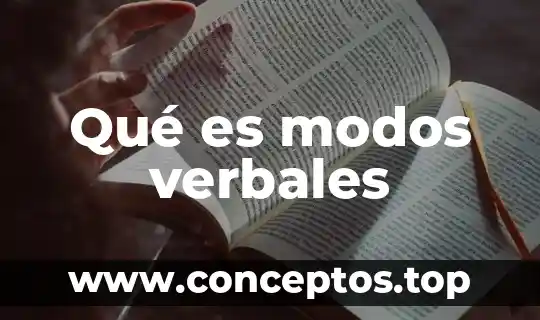 Qué es modos verbales
