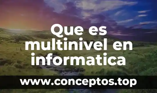 Que es multinivel en informatica