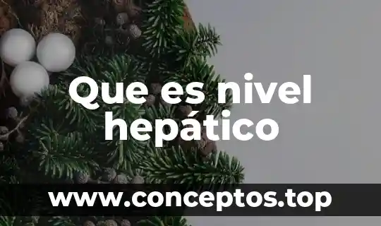 Que es nivel hepático