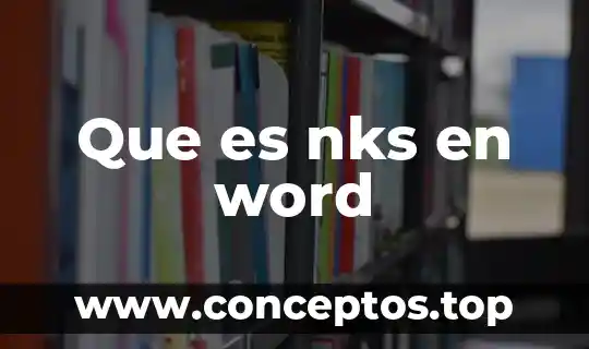 Que es nks en word
