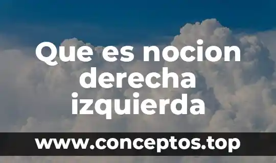 Que es nocion derecha izquierda
