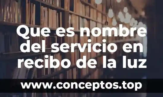 Que es un recibo de pago y un ejemplo 5 Que es nombre del servicio en recibo de la luz